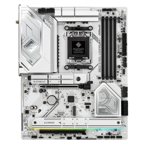 ASMBB850STEELLEGENDWIFI.jpg Asrock B850 STEEL LEGEND WIFI, AMD B850, AM5, ATX, 4 DDR5, HDMI, Wi-Fi 7, 2.5G LAN, RGB, 4x M.2