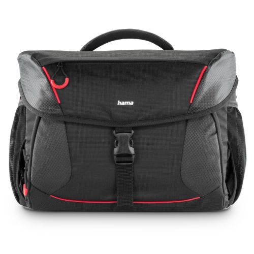 BAG-HAMPHOE200-121352.jpg Hama Phoenix 200 Camera Bag, Multiple Pockets, Trolley Strap, Rain Protection Hood, Tripod Holders, Black, 38 x 22 x 27 cm Compartment