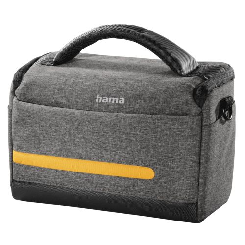BAG-HAMTER-121308.jpg Hama Terra 135 Camera Bag, Shoulder Strap, Trolley Strap, Removable Divider, Grey, 23 x 9.5 x 14 cm Compartment