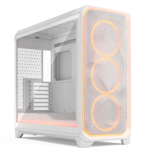 CAA-FRME3XLAMPCT.jpg Fractal Design Meshify 3 XL Ambience Pro RGB (White TG Clear) Case w/ Clear Window, E-ATX, Mesh Front, 3x RGB Fans, Adjust Pro Hub, USB-C 20Gbps