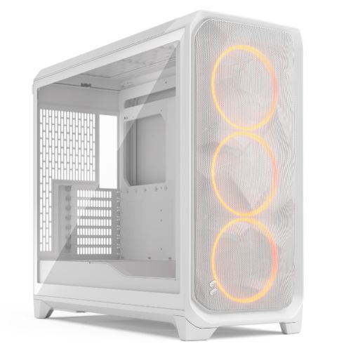 CAA-FRME3XLBWHRGBCT.jpg Fractal Design Meshify 3 XL (White RGB TG Clear) Case w/ Clear Window, E-ATX, Mesh Front, 3x RGB Fans, USB-C 20Gbps