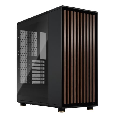 CAA-FRNORLTG.jpg Fractal Design North Charcoal Black (TG Dark) Case w/ Dark Tint Glass Window, ATX, 2 Fans, USB-C, Walnut Front
