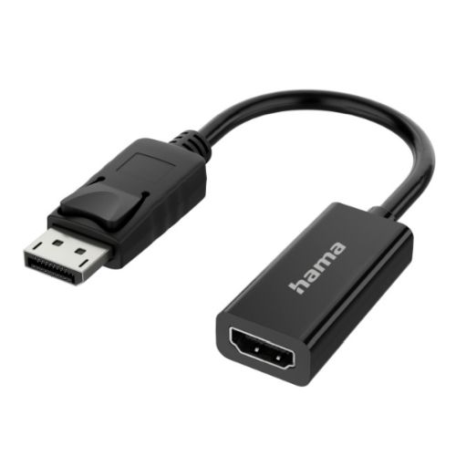 CABL-HAMHDMIHD4K-300092.jpg Hama DisplayPort Male to HDMI Female Converter, Ultra-HD 4K, Black, *Eco-Friendly Packaging*