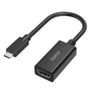 CABL-HAMUSBC-ADMI-200315.jpg Hama USB-C Male to HDMI Female Cable, Ultra-HD 4K, Black