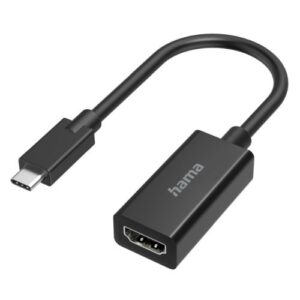CABL-HAMUSBCVIDEOADAPT.jpg Hama USB-C Male to HDMI Female Cable, Ultra-HD 4K, Black