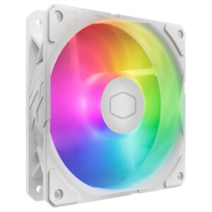 Cooler Master SickleFlow Edge 120 ARGB 120mm PWM Case Fan, Up to 2500 RPM, Loop Dynamic Bearing, White Edition