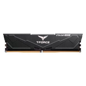 Team T-Force Vulcan 16GB, DDR5, 6000MHz, CL38, ECC, AMD EXPO & Intel XMP 3.0, PMIC, DIMM Memory, Black