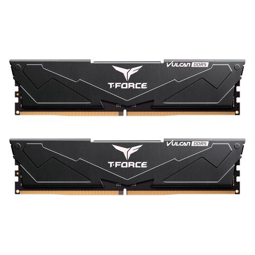 Team T-Force Vulcan 32GB Kit (2 x 16GB), DDR5, 6000MHz (PC5-48000), CL38, ECC, AMD EXPO & Intel XMP 3.0, PMIC, DIMM Memory, Black