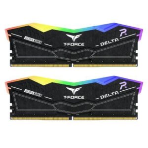 Team T-Force Delta RGB 32GB Kit (2 x 16GB), DDR5, 8000MHz (PC5-6400), CL38, ECC, AMD EXPO & XMP 3.0, PMIC, DIMM Memory, Black