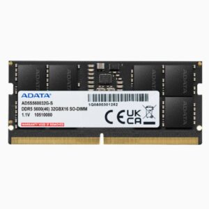 ADATA Standard 32GB, DDR5, 5600MHz (PC5-44800), CL46, 1.1V, ECC, SODIMM Memory