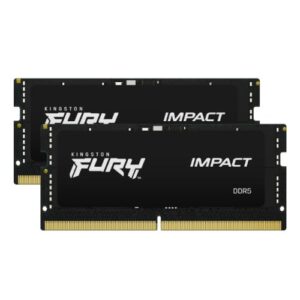 Kingston Fury Impact 32GB Kit (2 x16GB), DDR5, 5600MHz (PC5-44800), CL40, 1.1V, Intel XMP 3.0, SODIMM Memory
