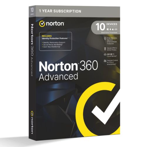NORTON 360 ADVA 200GB 1U/10DEV MMBOX