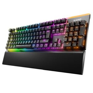 Be Quiet! Light Mount Silent Linear RGB Mechanical Keyboard, 3D Media Wheel, 5 Macro Keys, Sound-Proofing, Black