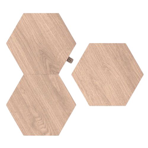 WOOD LOOK HEXAGONS EXP  3 PACK