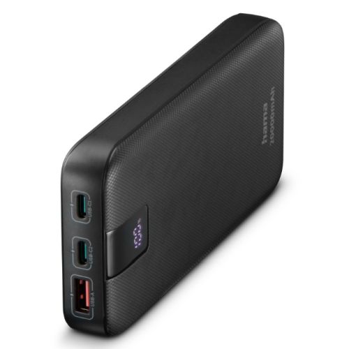 PB-HAM20000-201719.jpg Hama PD 20 20000mAh Fast Charge Powerbank, USB-A, 2x USB-C, LED Capacity Indicator, Grey