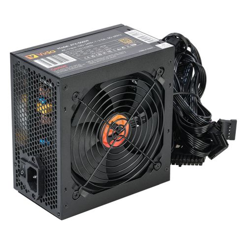 PSU-500VID80BRONZE.jpg Vida 500W ATX PSU, 80+ Bronze, Fluid Dynamic Ultra-Quiet Fan, PCIe, Flat Black Cables, Power Lead Not Included, Black
