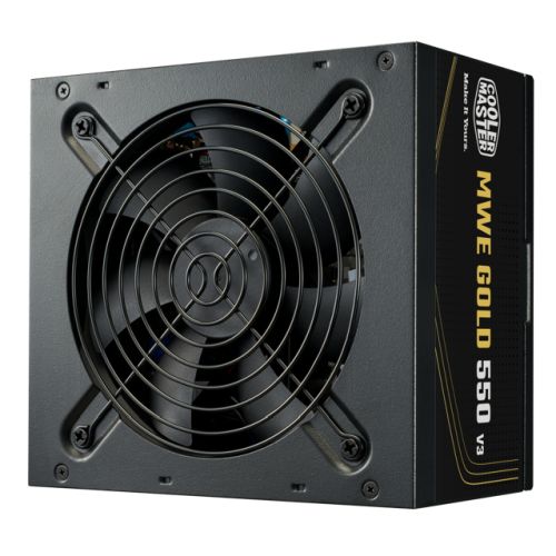 Cooler Master 550W MWE Gold V3 ATX 3.1 PSU, Fully Wired, HDB Bearing Fan, 80+ Gold