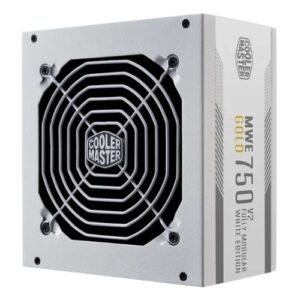 Cooler Master 750W MWE Gold V2 ATX 3.1 PSU, Fully Modular, HDB Bearing Fan, 80+ Gold, PCIe 5.1, White