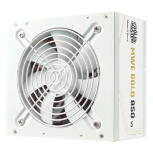 Cooler Master 850W MWE Gold V3 ATX 3.1 PSU, Fully Wired, HDB Bearing Fan, 80+ Gold, White