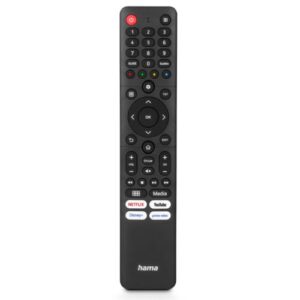 REM-HAMHISENSETV.jpg Hama Universal IR Remote Control for Hisense TVs, Teachable, 4 App Buttons, 10m Range