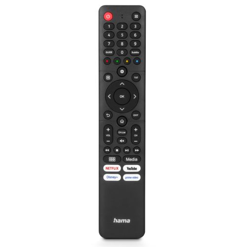 REM-HAMHISENSETV.jpg Hama Universal IR Remote Control for Hisense TVs, Teachable, 4 App Buttons, 10m Range