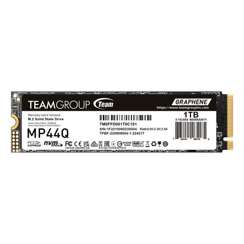 SSD-1TBTEMP44Q.jpg Team 1TB MP44Q M.2 NVMe Gen4 SSD, M.2 2280, PCIe4, R/W 7000/5900 MB/s, Heat Dissipating Graphene Label