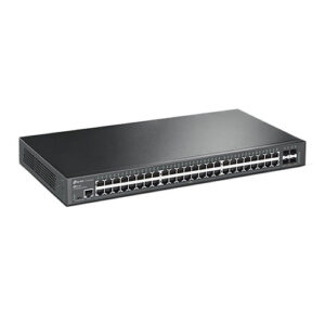 TP-LINK (SG3452X) JetStream 48-Port Gigabit L2+ Managed Switch with 10GE 4 SFP+ Slots, L2/L3/L4 QoS, Fanless, Rackmountable