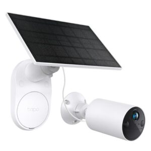 TP-LINK (TAPO C410 KIT) Smart Battery-Powered 2K Outdoor Security Camera & Solar Panel, 6400mAh Battery, Colour Night Vision, AI Detection, Alarms, 2-Way Audio, No Hub Required