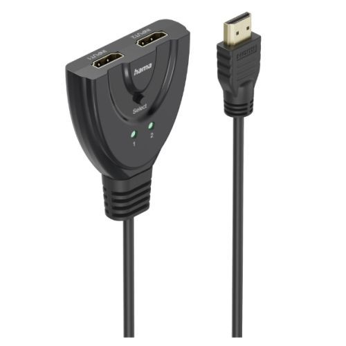CABL-HAMH-4KHDMISWI_1.jpg Hama 2x1 4K HDMI 2.0 Switch, 2 Inputs, 1 Output, Toggle Switch, Plug and Play, LED Indicators