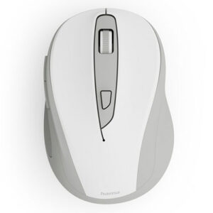 Hama WM-400 Compact Wireless Optical Mouse, 6 Buttons, 800-1600 DPI, White
