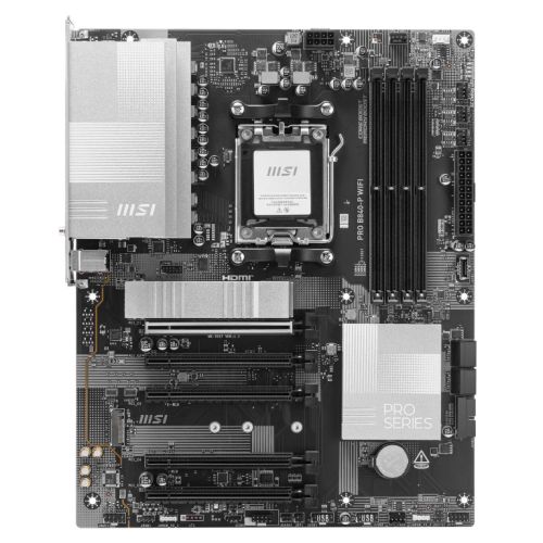 MSIMBB840PRO-PWIFI.jpg MSI PRO B840-P WIFI, AMD B840, AM5, ATX, 4 DDR5, HDMI, Wi-Fi 7, 2.5G LAN, 2x M.2