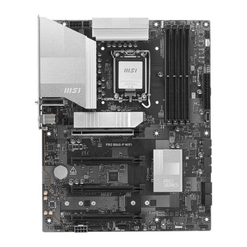 MSIMBB860PRO-PWIFI.jpg MSI PRO B860-P WIFI, Intel B860, 1851, ATX, 4 DDR5, HDMI, DP, TB4, Wi-Fi 7, 5G LAN, 3x M.2