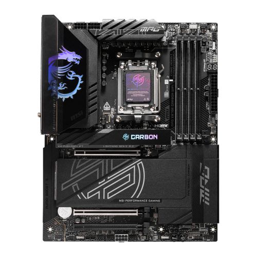 MSIMBX870MPGCRBWIFI.jpg MSI MPG X870E CARBON WIFI, AMD X870E, AM5, ATX, 4 DDR5, HDMI, 2 USB4, Wi-Fi 7, 5G & 2.5G LAN, RGB, 4x M.2