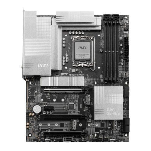 MSIMBZ890PRO-PWIFI.jpg MSI PRO Z890-P WIFI, Intel Z890, 1851, ATX, 4 DDR5, HDMI, DP, TB4, Wi-Fi 7, 5G LAN, 4x M.2