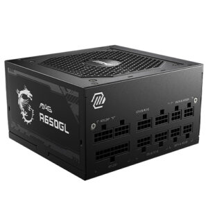 MSI 650W (MAG A650GL) ATX 3.0 PSU, Fully Modular, 80+/Cybenetics Gold, LLC Full-Bridge