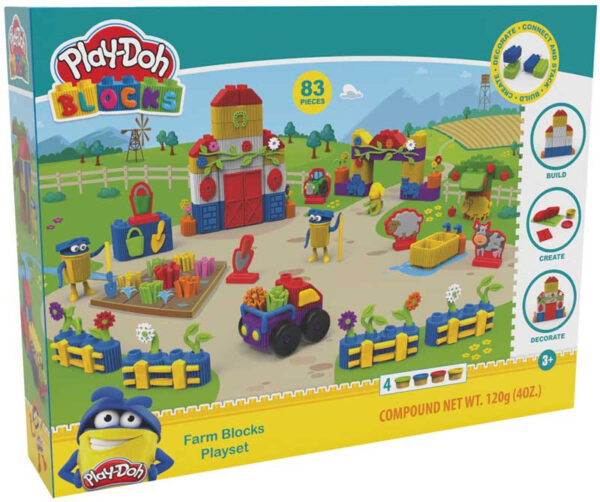 Play-Doh Blocks Farm Blocks Playset - Buildable Barnyard