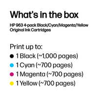 HP 963 CMYK ORIGINAL INK CARTRIDGE 4