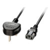 5M MAINS CABLE UK 3 PIN PLUG TO C13