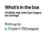 HP 903XL HIGH YIELD CYAN ORIGINAL IN