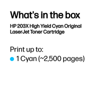 HP 203X ORIGINAL CYAN LASERJET TONER