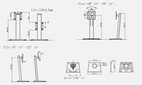 HEIGHT ADJUSTABLE STAND 23.6-28
