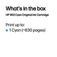 HP 953 CYAN ORIGINAL INK CARTRIDGE