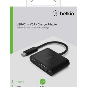 Belkin USB-C to VGA + Charge Adapter Black Belkin USB-C to VGA + Charge Adapter Black