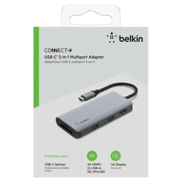Belkin USB-C 4-in-1 Core Hub HDMI/VGA/GbE/USB-A Black