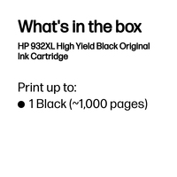 HP 932XL HIGH YIELD BLACK ORIGINAL I