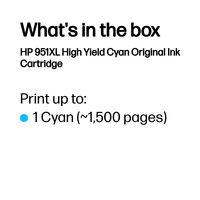 HP 951XL HIGH YIELD CYAN ORIGINAL IN