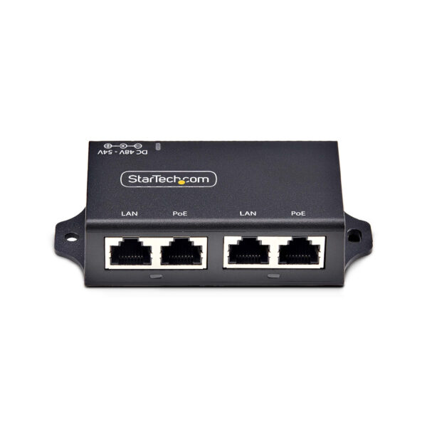 StarTech.com 2-Port Gigabit Midspan PoE+ Injector, 10/100/1000Mbps, PoE+ (802.3af/at), 30W, 1Gbps Ethernet, Wall Mountable, Unmanaged Inline Power Over Ethernet