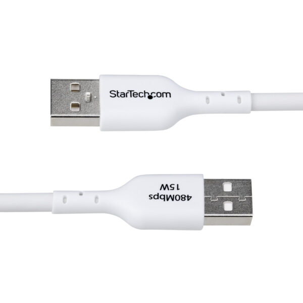 StarTech.com 3m (9.8ft) USB-A to USB-C Charging Cable, Charge & Sync, 3A, USB 2.0, TPE Jacket - White USB Charging Cord