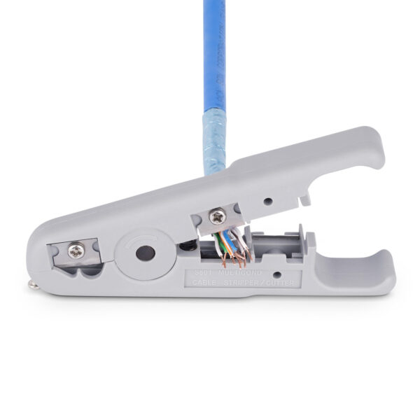 StarTech.com Network Cable Stripper and Cutter, Professional Wire Stripper for UTP/FTP/STP/Coax Cables, Rotary Wire Stripping and Cutting Tool