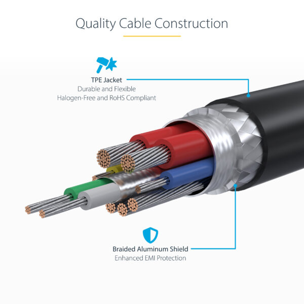 StarTech.com 2m USB-C Charging Cable, USB-IF Certified USB C Cable, 240W PD EPR, USB 2.0 Type-C Laptop Charger Cord, USB-C Data Transfer Cable, TPE Jacket, M/M